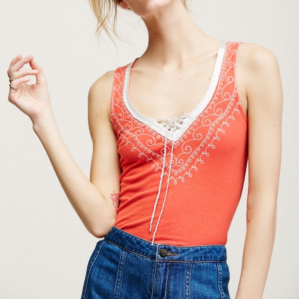 Free People Moonstruck Tank Papaya